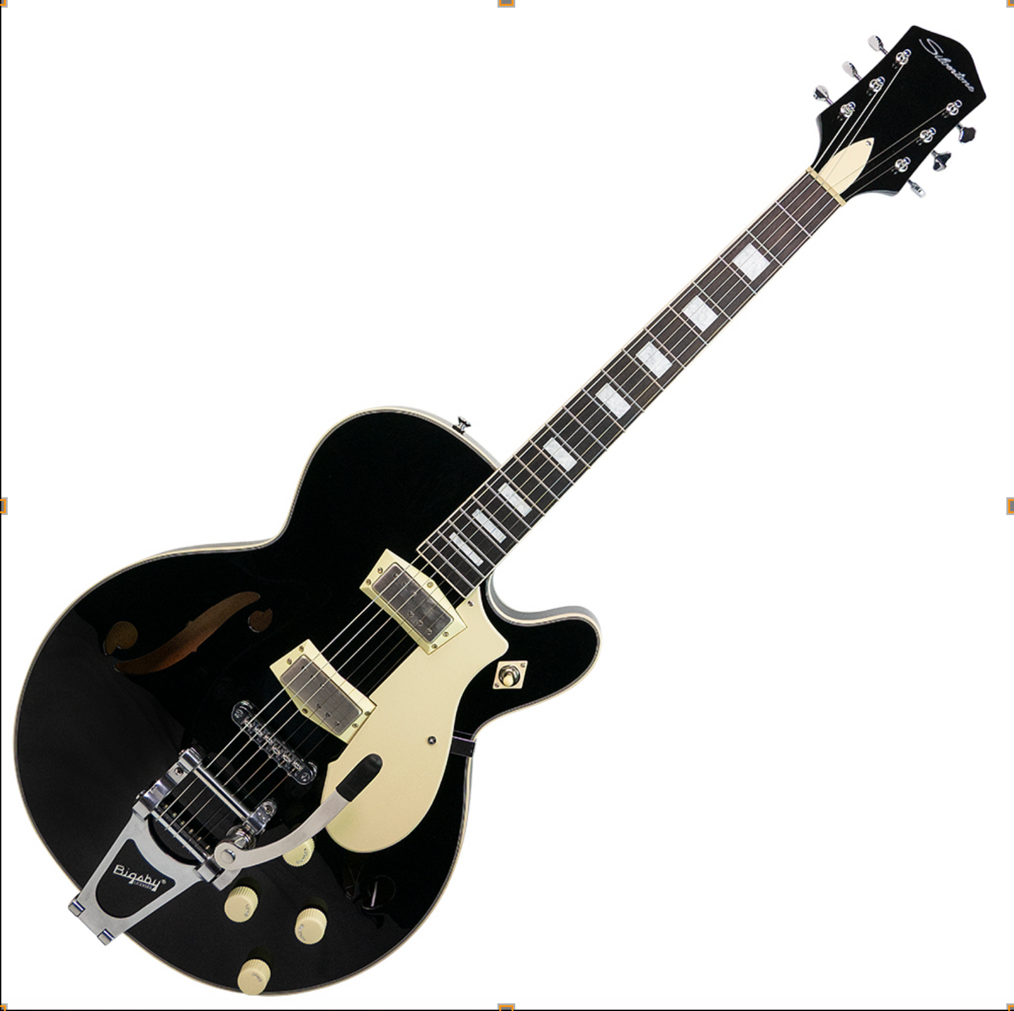 Silvertone 1446 Semi-Hollow Electric Guitar With Bixby Vibrato Tail Piece