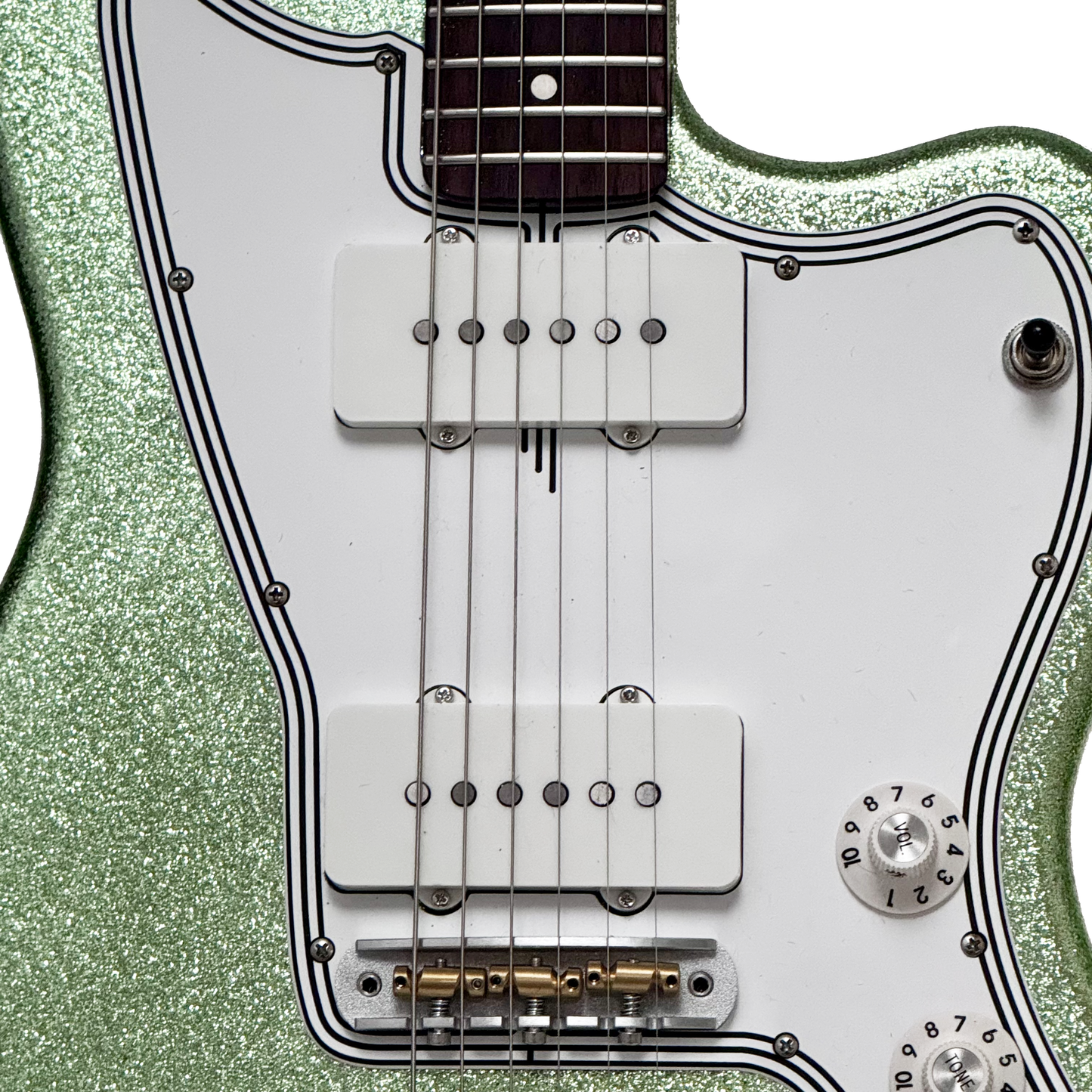 Berly Guitars Jazz Master 7 Up Green Nitro Sparkle